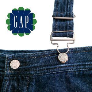 GAP ~ Blue Wide-Leg Suspender Jeans ~ 34/18R ~ Excellent!